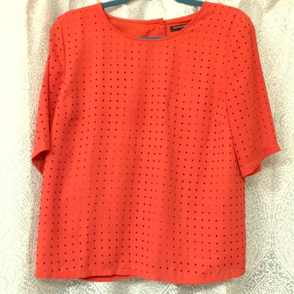 Banana Republic SS blouse coral - Picture 1 of 3